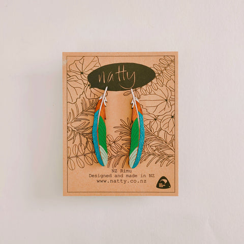 Tūi Feather Earrings