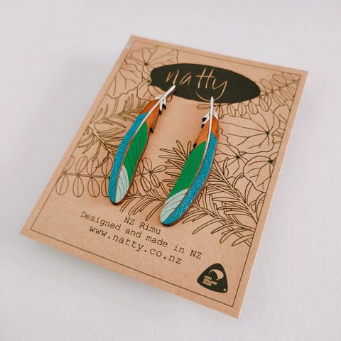 Tūi Feather Earrings