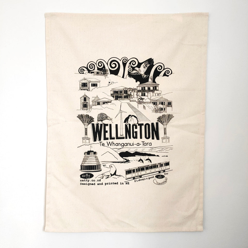 Wellington / Te Whanganui-a-Tara tea towel