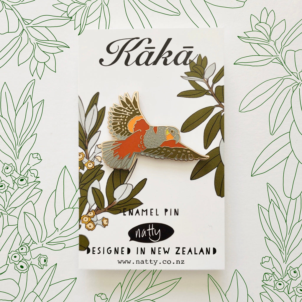 Kākā Enamel Pin