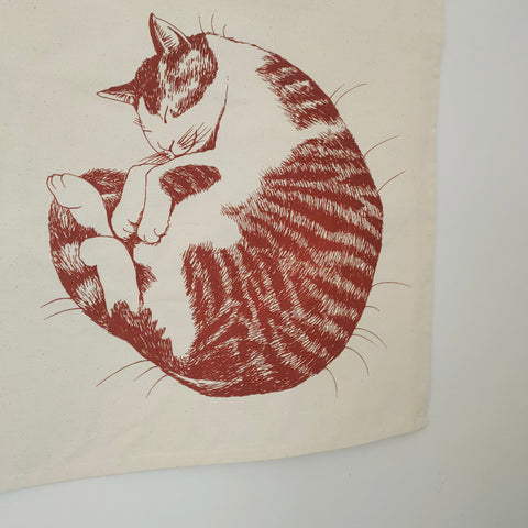 Cat Nap Tea towel