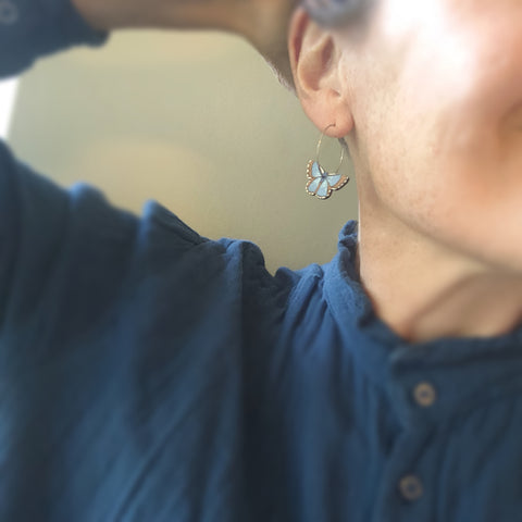 Common Blue Butterfly earrings