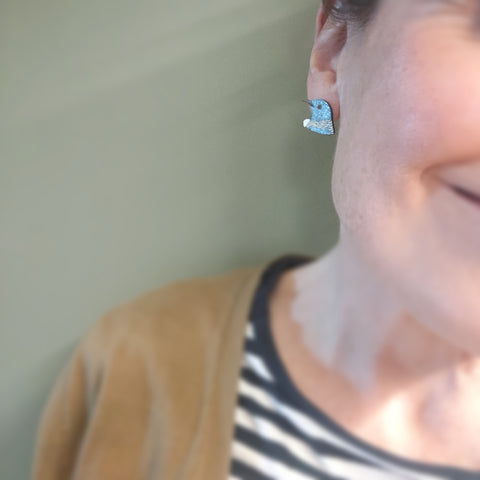 Tui Head Rimu earrings