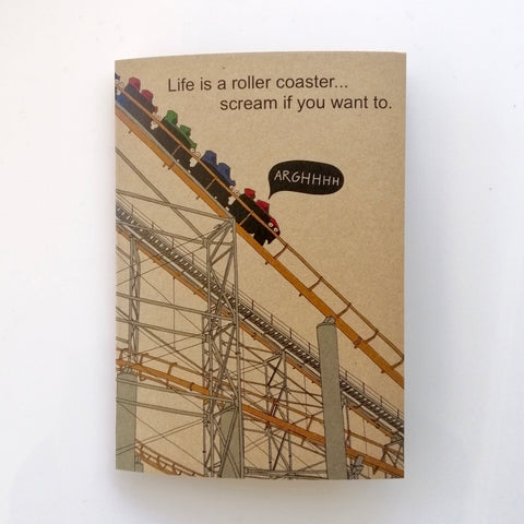 Greeting card - Life is a Roller Coaster