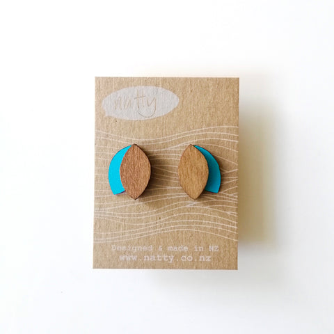 Double Leaf  Rimu/Colour earrings