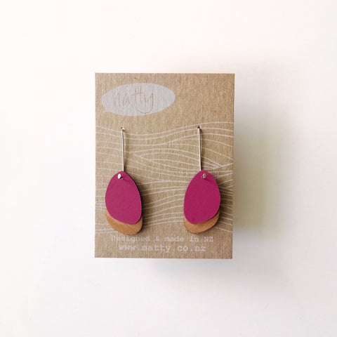 Pebble  Rimu/Colour earrings