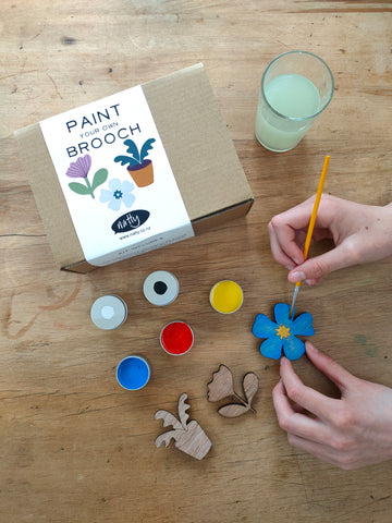Paint your Own Brooch Kit - Plants