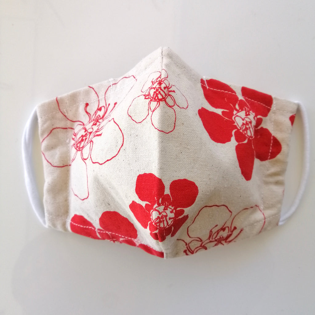 Face masks - Manuka print in cotton