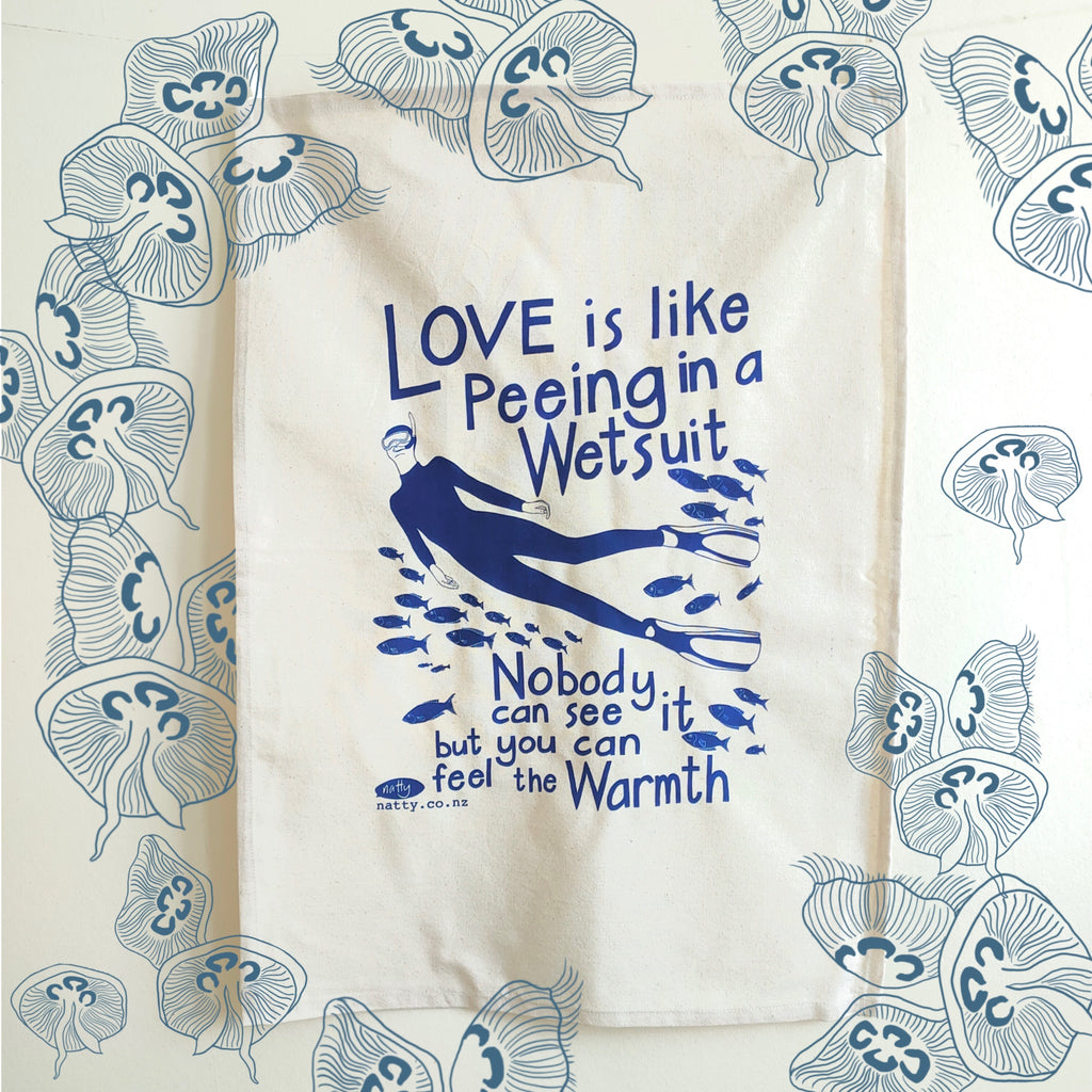 Wetsuit Love Tea towel