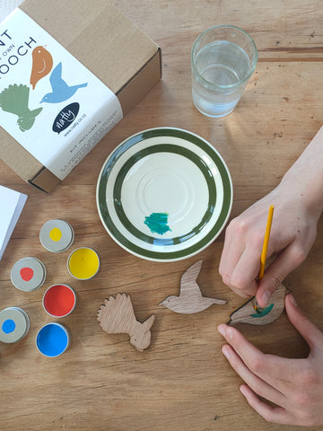 Paint your Own Brooch Kit - Birds