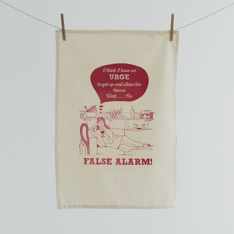 False Alarm Tea towel
