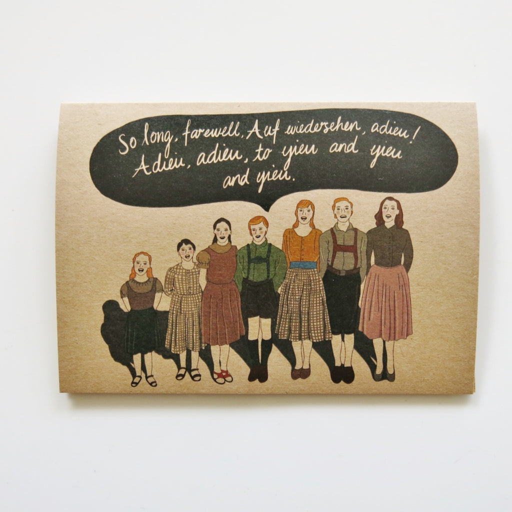 Gift card - So long, farewell, Auf wiedersehen....