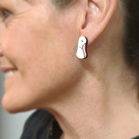 Royal Albatross stud earrings