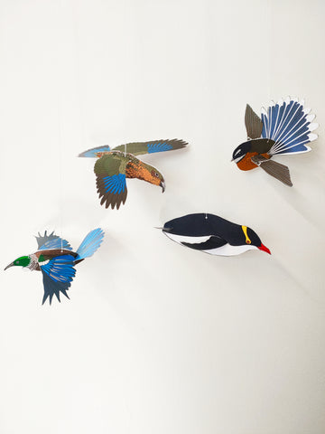 Set of 4 3D decoration Greeting cards
