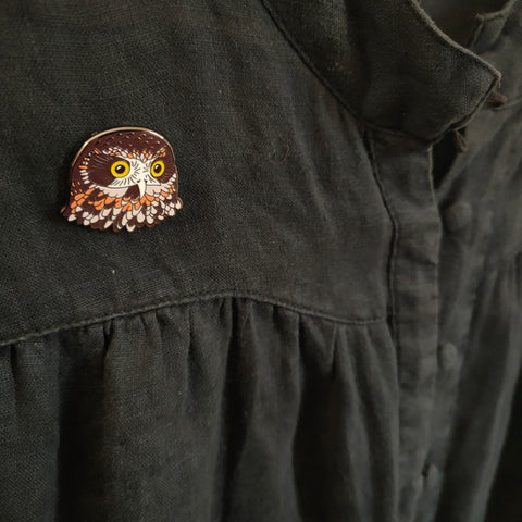 Rūrū Morepork Enamel Pin
