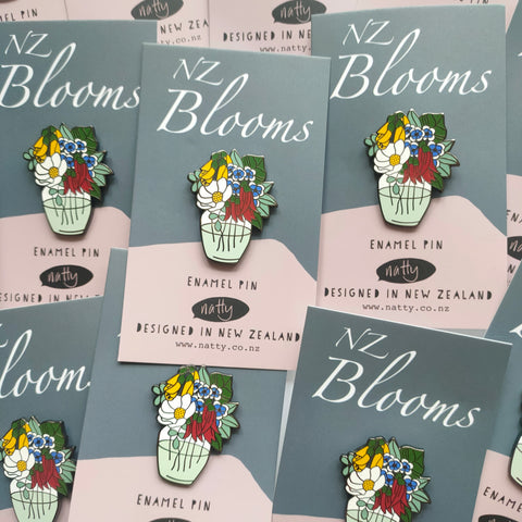 NZ Blooms Enamel Pin