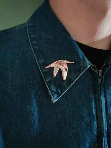 Bar-tailed Godwits Kuaka Enamel Pin