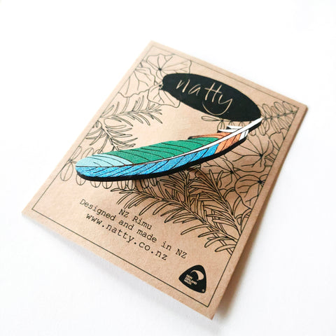 Tui Feather brooch