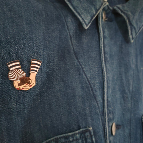 A Bird in the Hand Fantail Enamel Pin