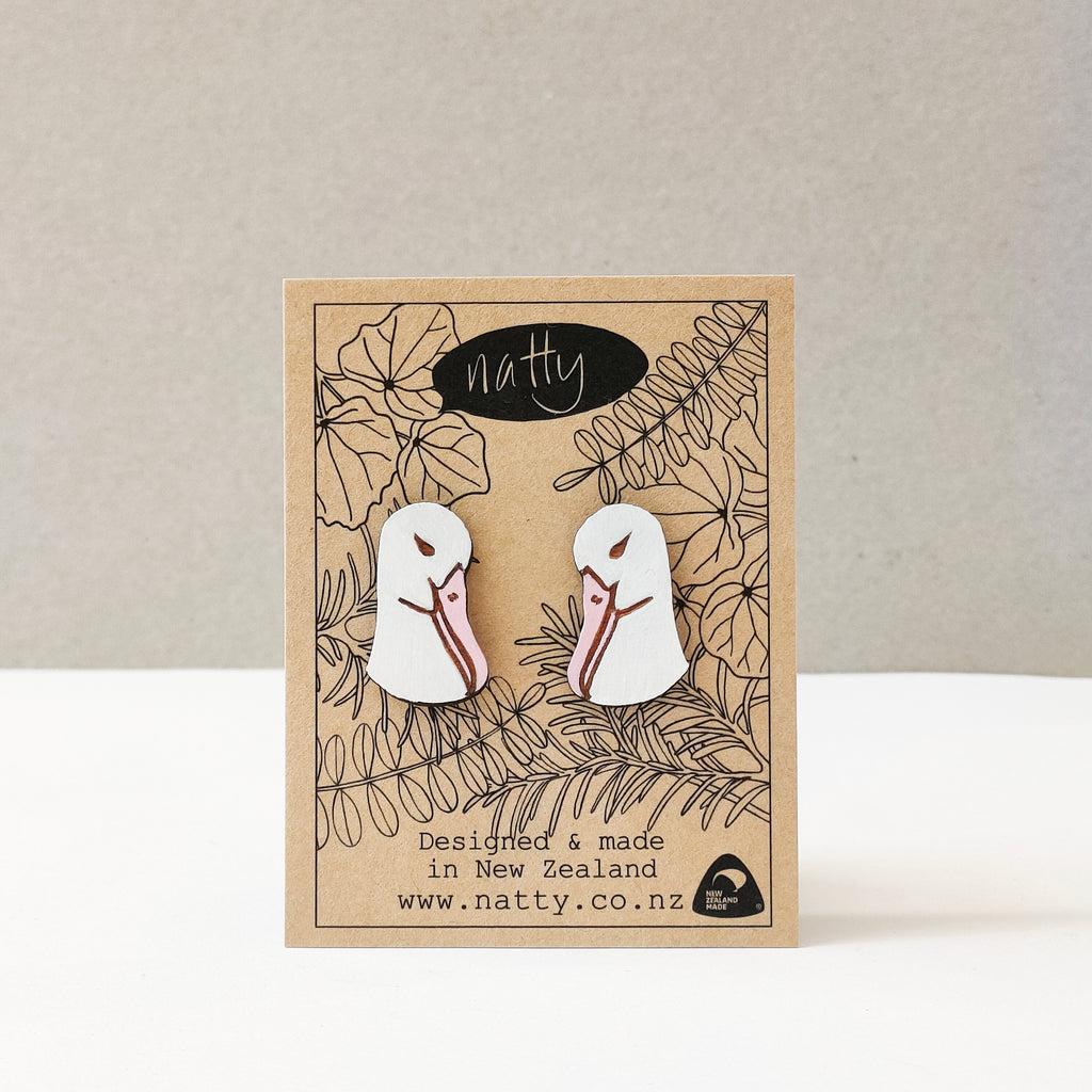 Royal Albatross stud earrings