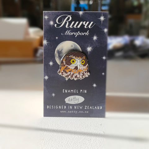 Rūrū Morepork Enamel Pin