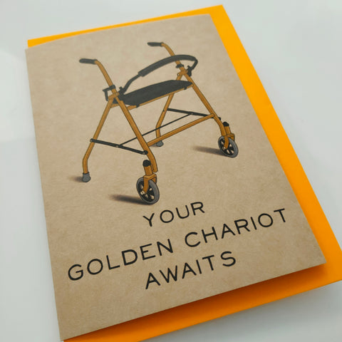 Greeting card - Your Golden Chariot Awaits