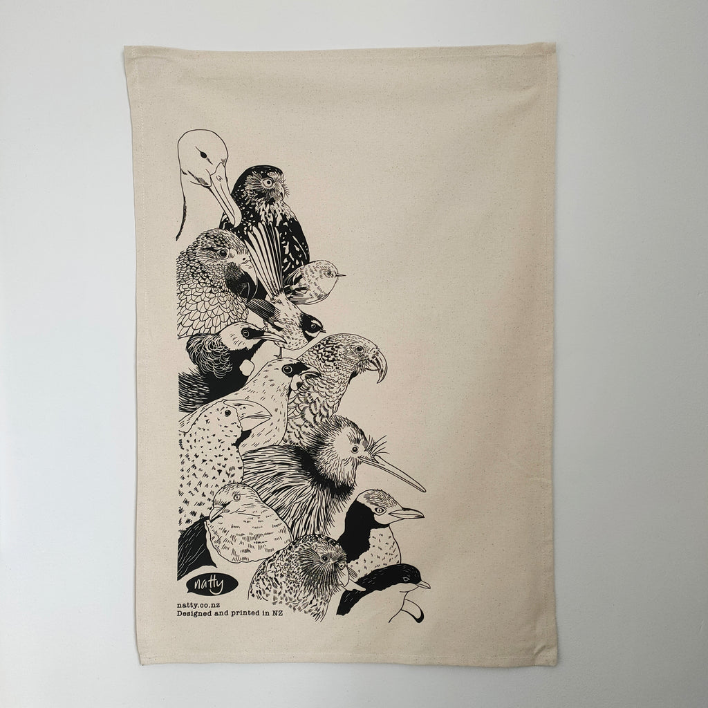 Birds of Aotearoa tea towel