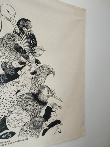 Birds of Aotearoa tea towel