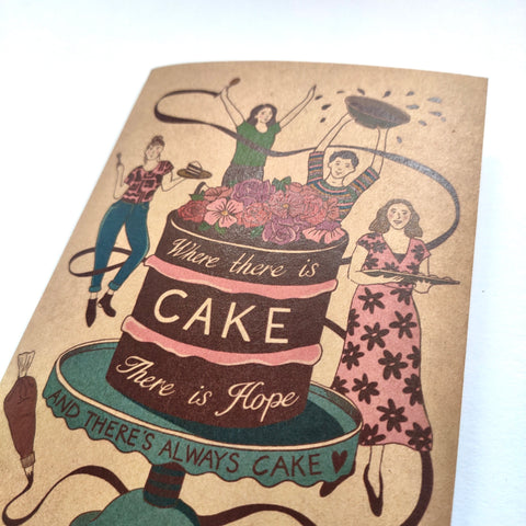 Greeting card - Where there is Cake there is hope
