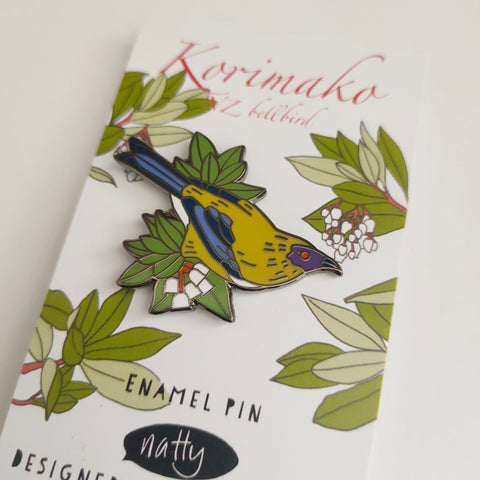 Korimako Enamel Pin