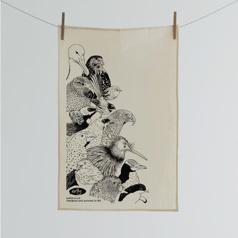 Birds of Aotearoa tea towel