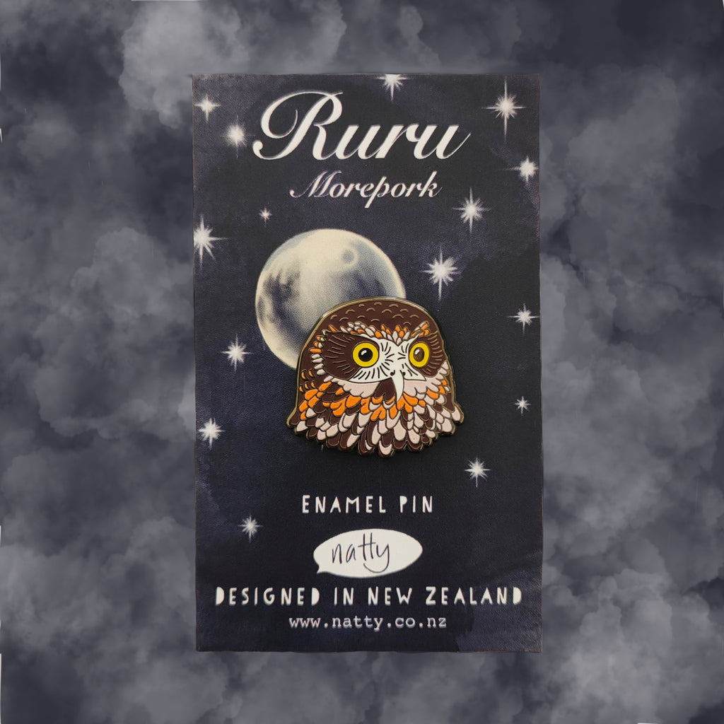 Rūrū Morepork Enamel Pin