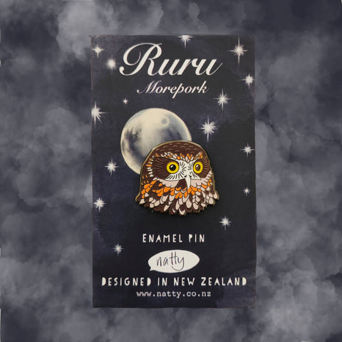 Rūrū Morepork Enamel Pin
