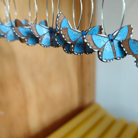 Common Blue Butterfly earrings