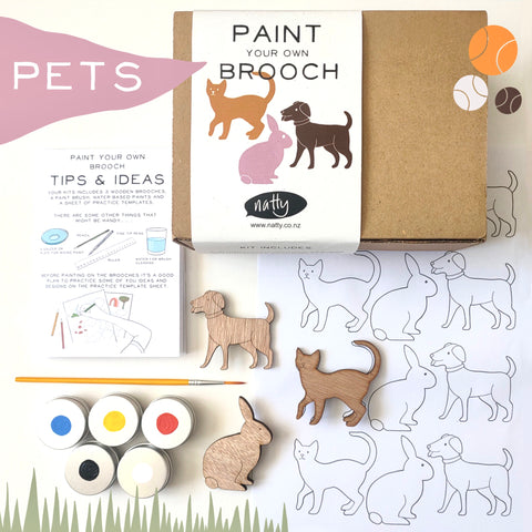 Paint your Own Brooch Kit - Pets