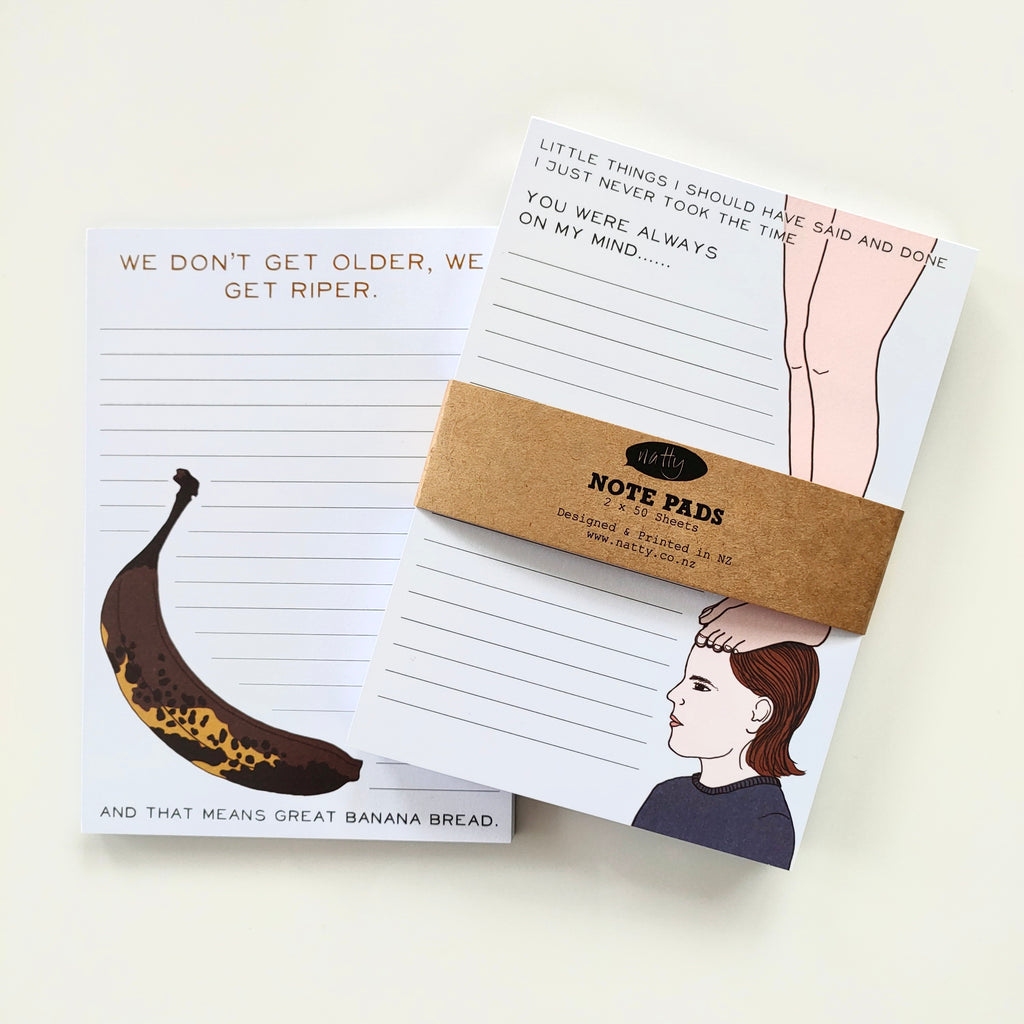 Note pad 2 pack - Bananas and Always on my Mind