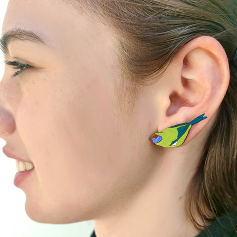 Korimako/NZ Bellbird earrings