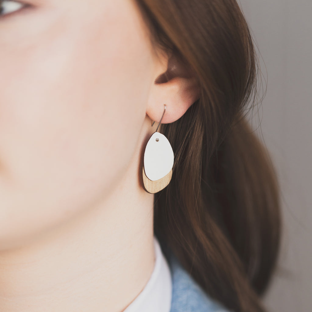 Pebble  Rimu/Colour earrings