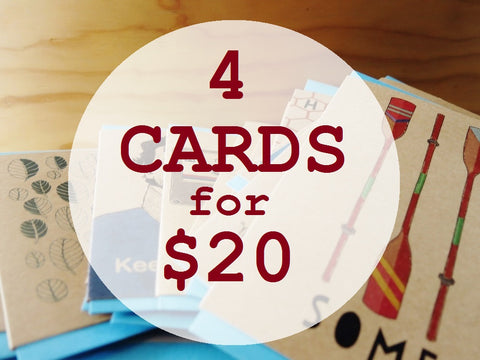 Multi card pack - 4 Cards for $20