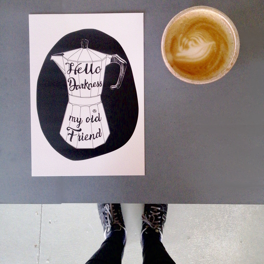 TOPYUN Poster In Metallo 20x30 Cm 'Hello Darkness My Old Friend' - Decorazione Da Parete Vintage Con Stampa UV