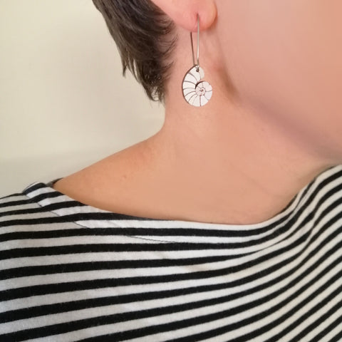 Spiral shell earrings